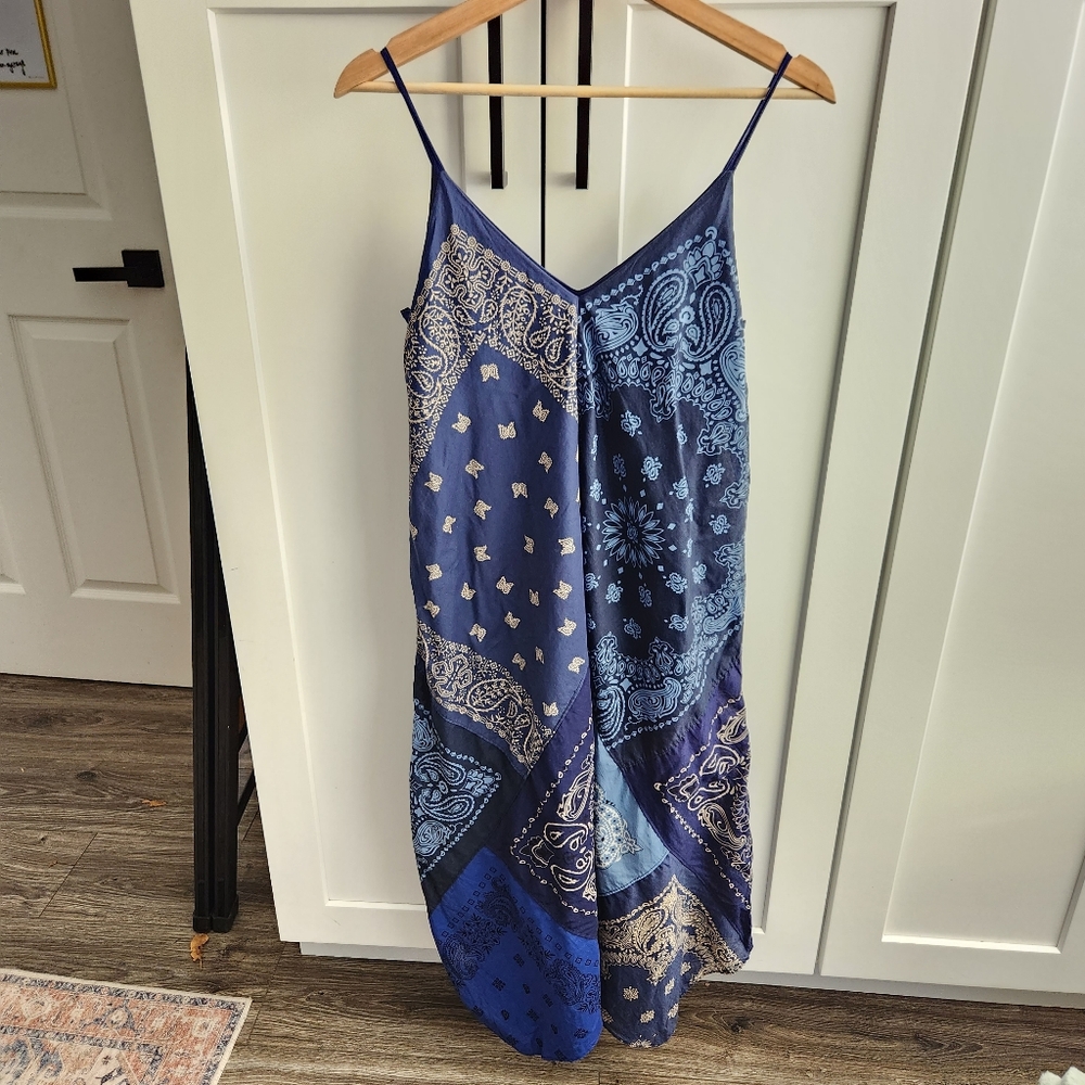 Anthropologie Holding Horses Blue Bandana Dress Midi XS - Picture 3 of 12